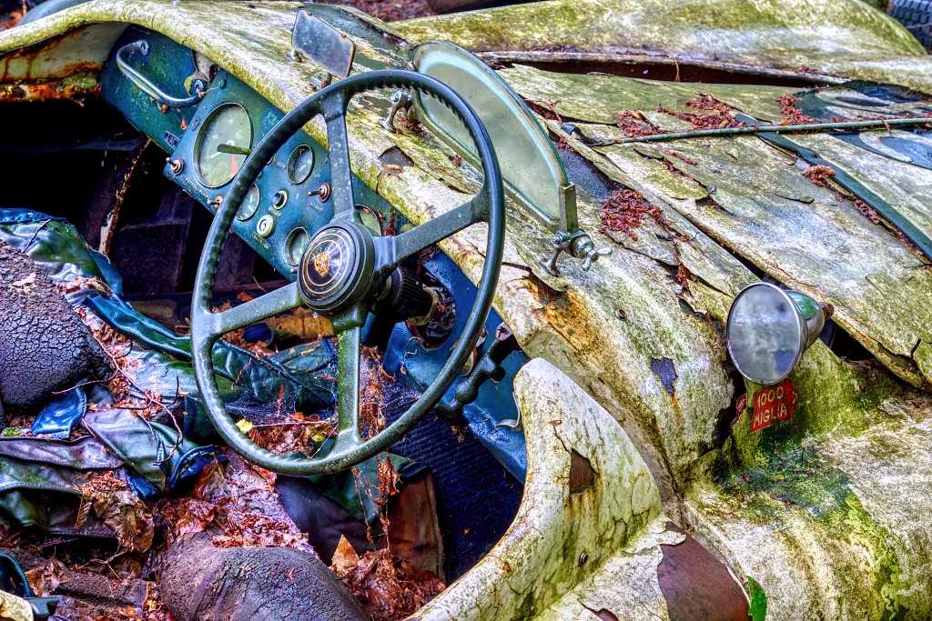 HDR Auto Skulpturen Park museum Neandertal oldtimer urbex decay abandoned derelict abandonne Michael Fröhlich froehlich Duitsland deutschland kunst art